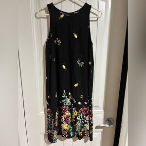 Papa Vancouver Floral Black Sleeveless Dress